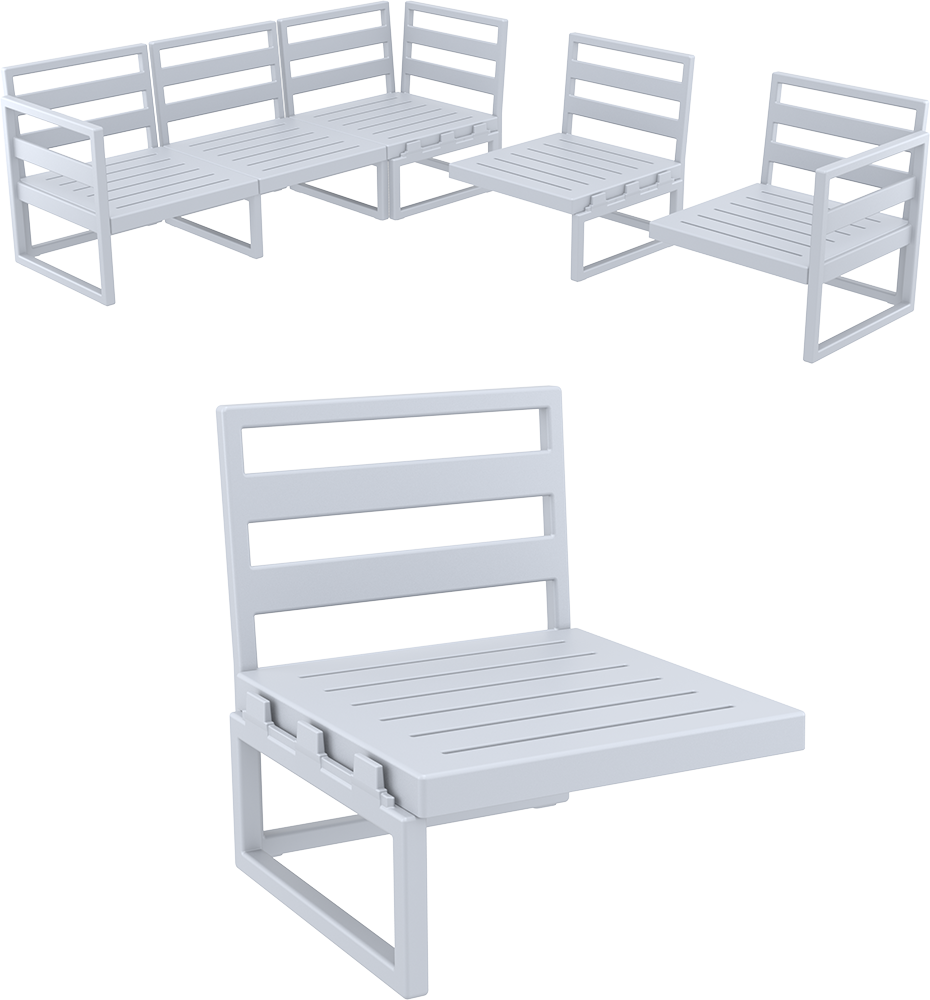 Miniaturbild: Erweiterungselement Mykonos silbergrau