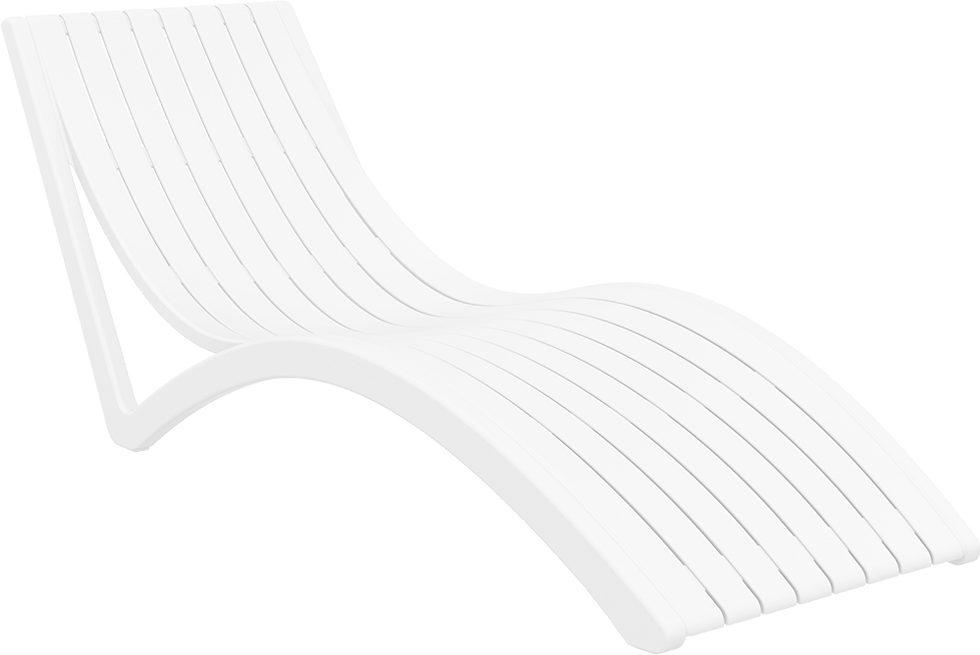 Miniaturbild: Sonnenliege Slim Siesta exclusive weiss