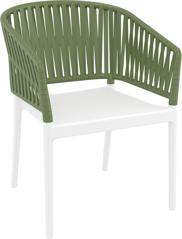 Miniaturbild: Gartenmöbel Stuhl Portofino weiss mit grün