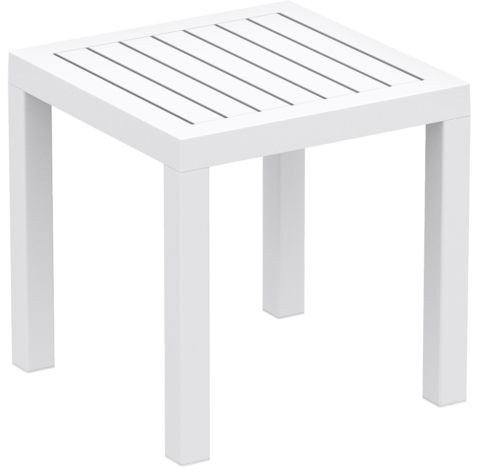 Miniaturbild: Gartenmöbel Beistelltisch 45x45cm weiss