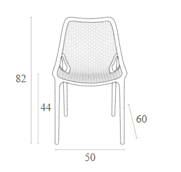 Miniaturbild: Gartenstuhl ohne Armlehne Air M Dimensionen