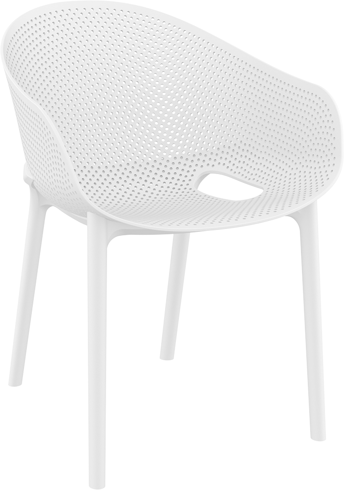 Miniaturbild: Gartenmöbel Schalenstuhl weiss