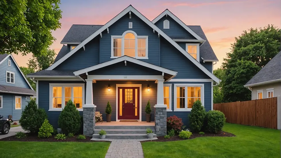 Freshly painted home exterior