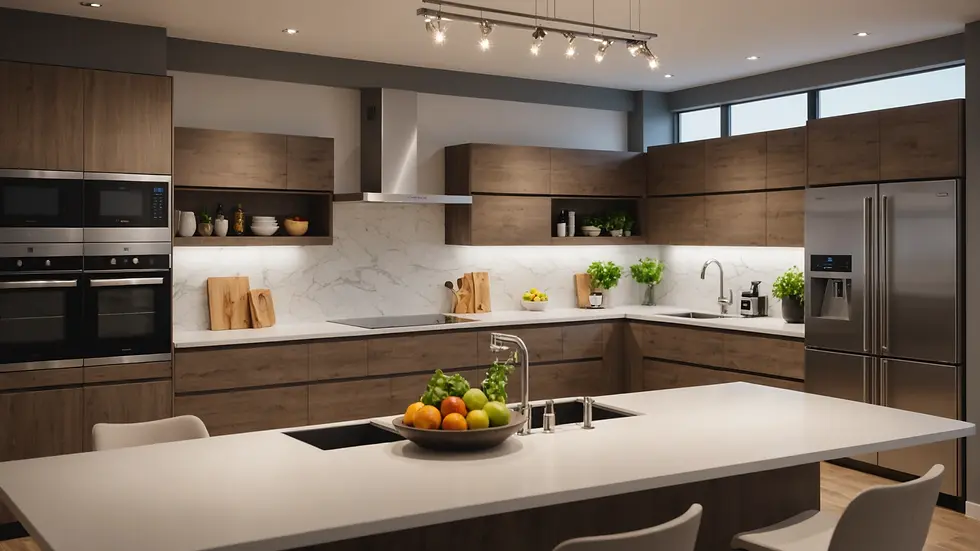 An example of smart home technology in a kitchen