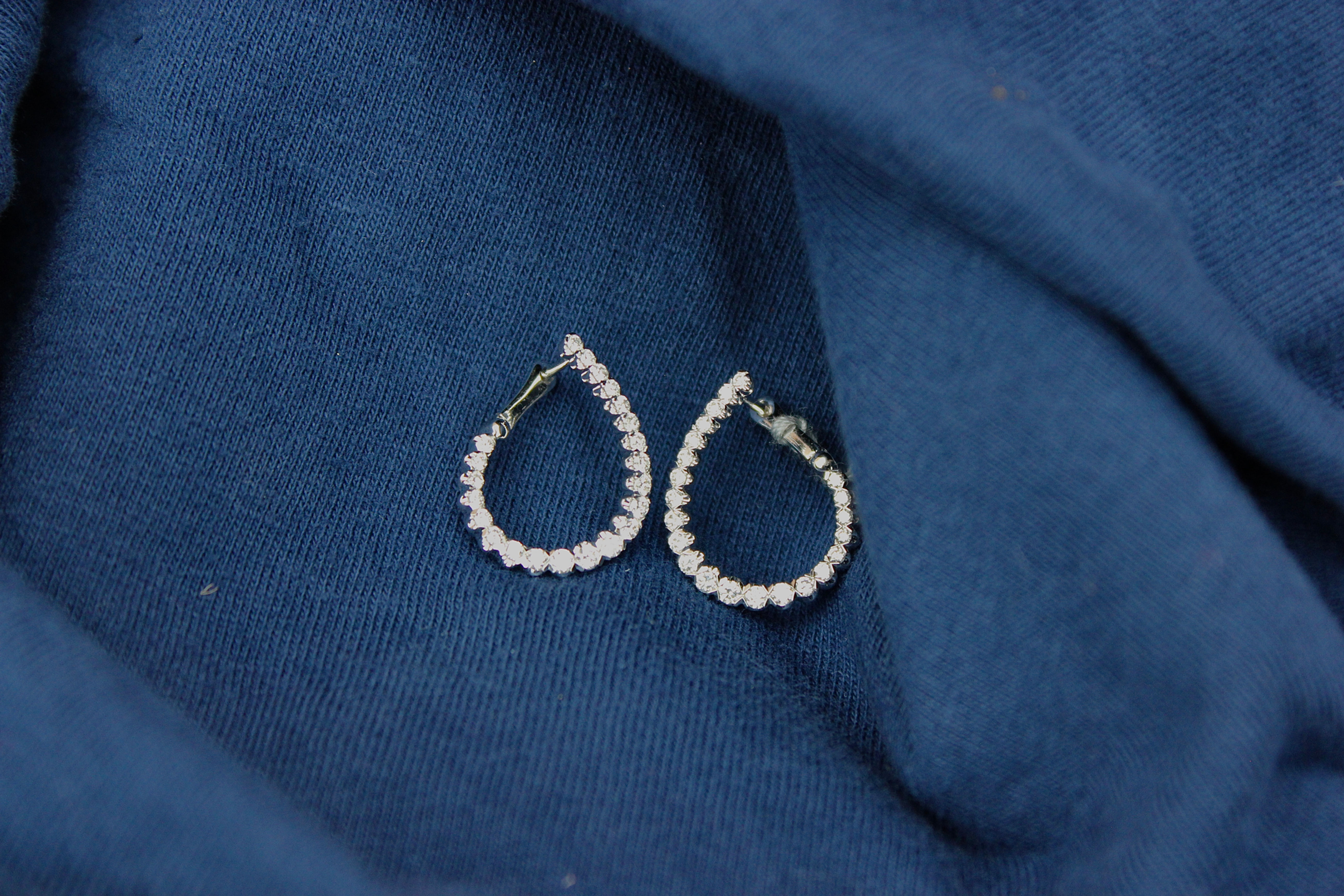 Elegant Diamond Hoops