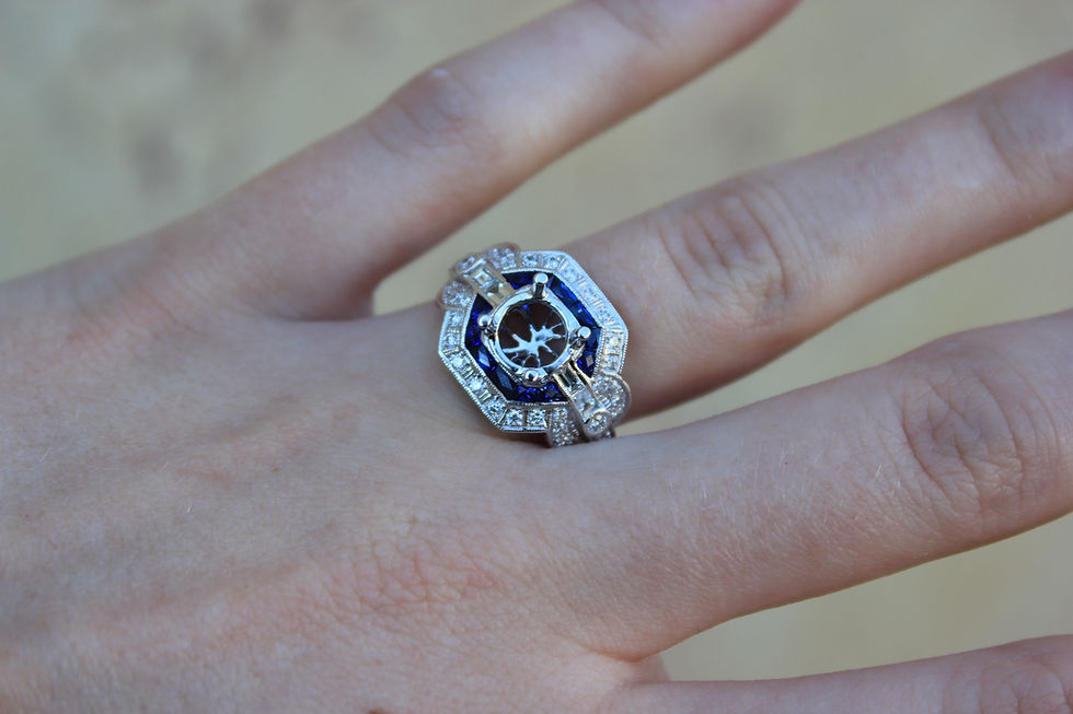 Sapphire and Diamond Semi-Mounting