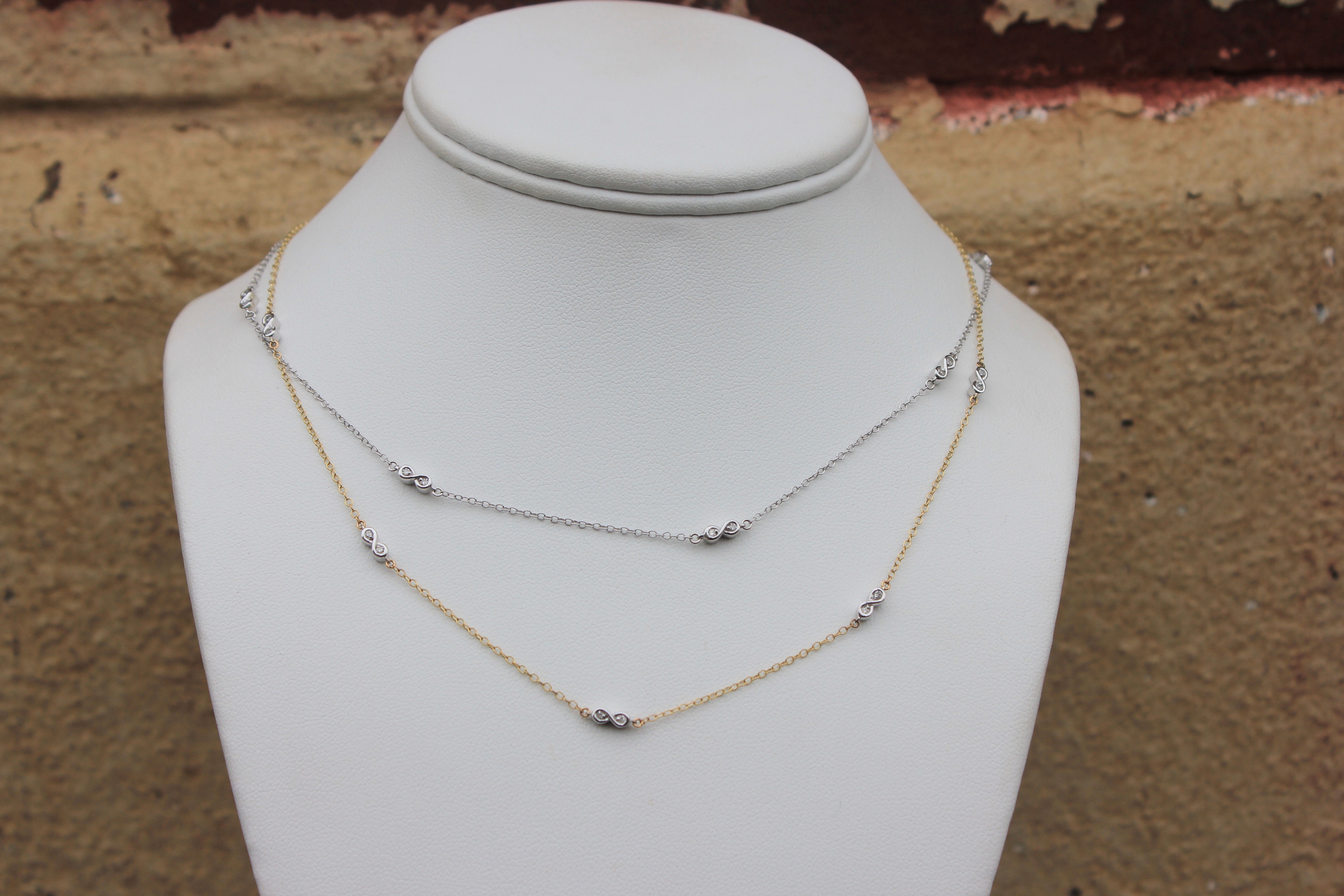 Infinity-style Diamond by the Yard Necklace