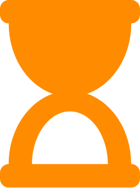 Orange hourglass