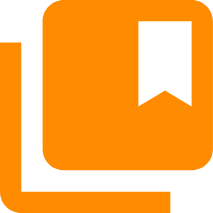 orange box with bookmark vector art