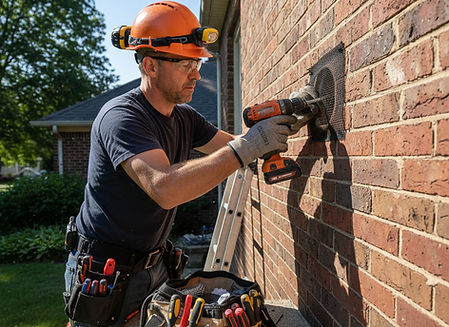 A BAT EXCLUSION EXPERT INSTALLING A ONE WAY EXCLUSION DOOR.jpg