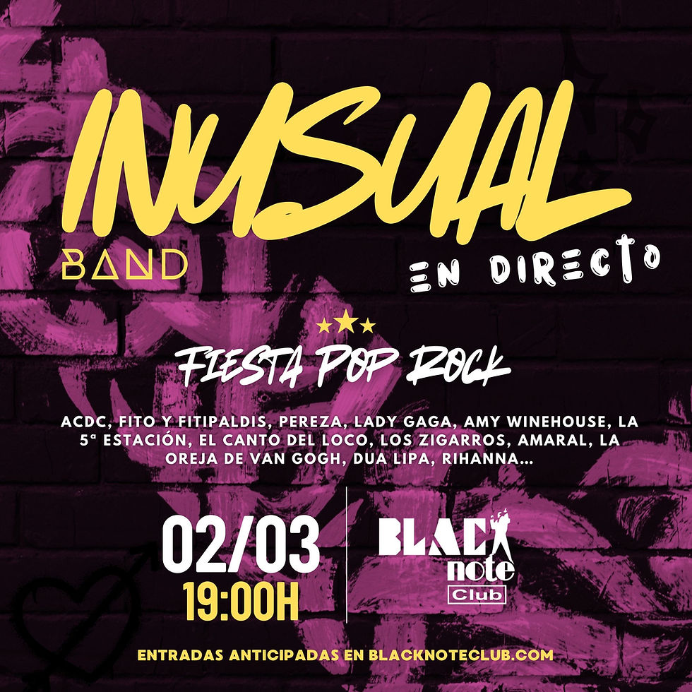 INUSUAL BAND - Tardeo pop rock