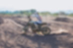 Motocross rider on a dirt track