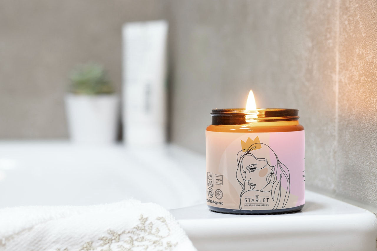 נר משעווה צמחית בניחוח סקסי משגע #MeTime