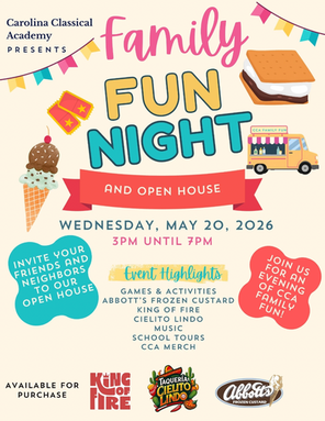 Free Family Fun Night + Open House at Carolina Classical Academy