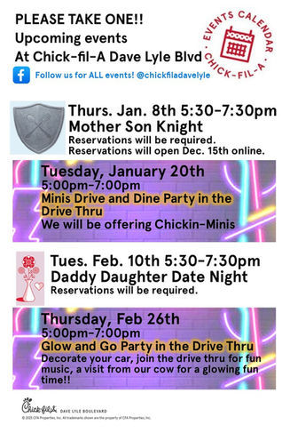 Mother Son Knight at Chick-fil-A on Dave Lyle Blvd.