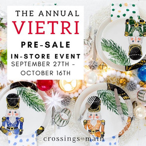 VIETRI sale at Crossings on Main + signing event with VIETRI founder