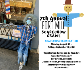 Register for the 7th Annual Fort Mill Scarecrow Crawl by Sept.17
