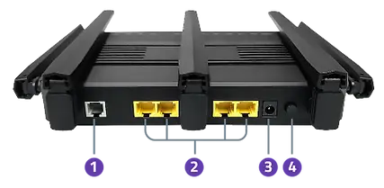 Interfaces da traseira Fiberlink611