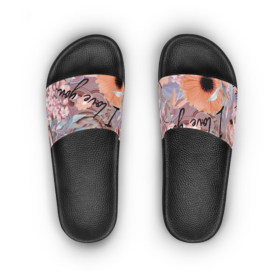 Thumbnail: Mauve Floral - Women's Slide Sandals