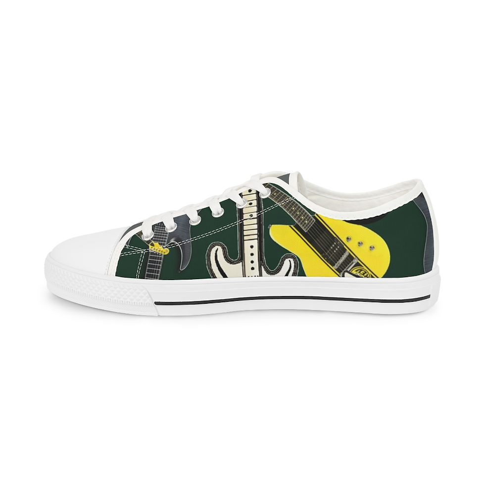 Thumbnail: Grey Guitar - Men's Low Top Sneakers