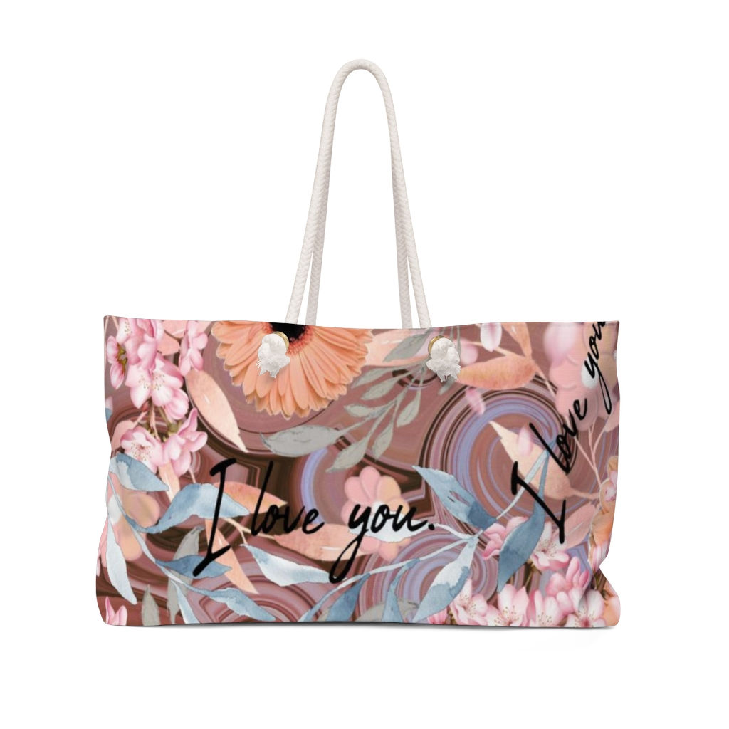Mauve Floral Weekender Bag
