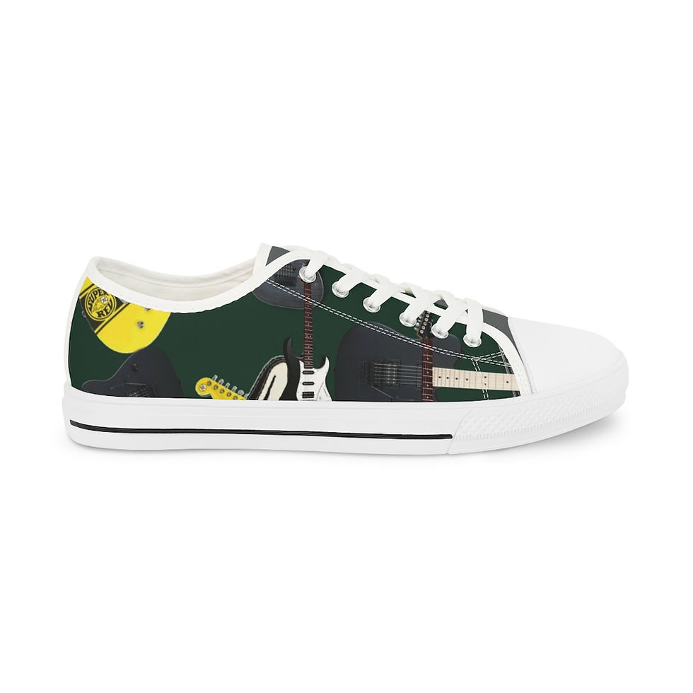 Thumbnail: Grey Guitar - Men's Low Top Sneakers