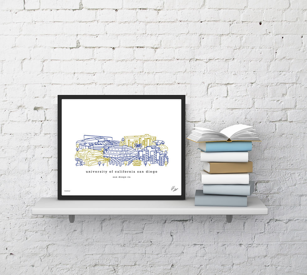 University of San Diego California, SOCAL, Wall Decor, Graduation Gift, Alumni Gift, Art, Print, Office Decor