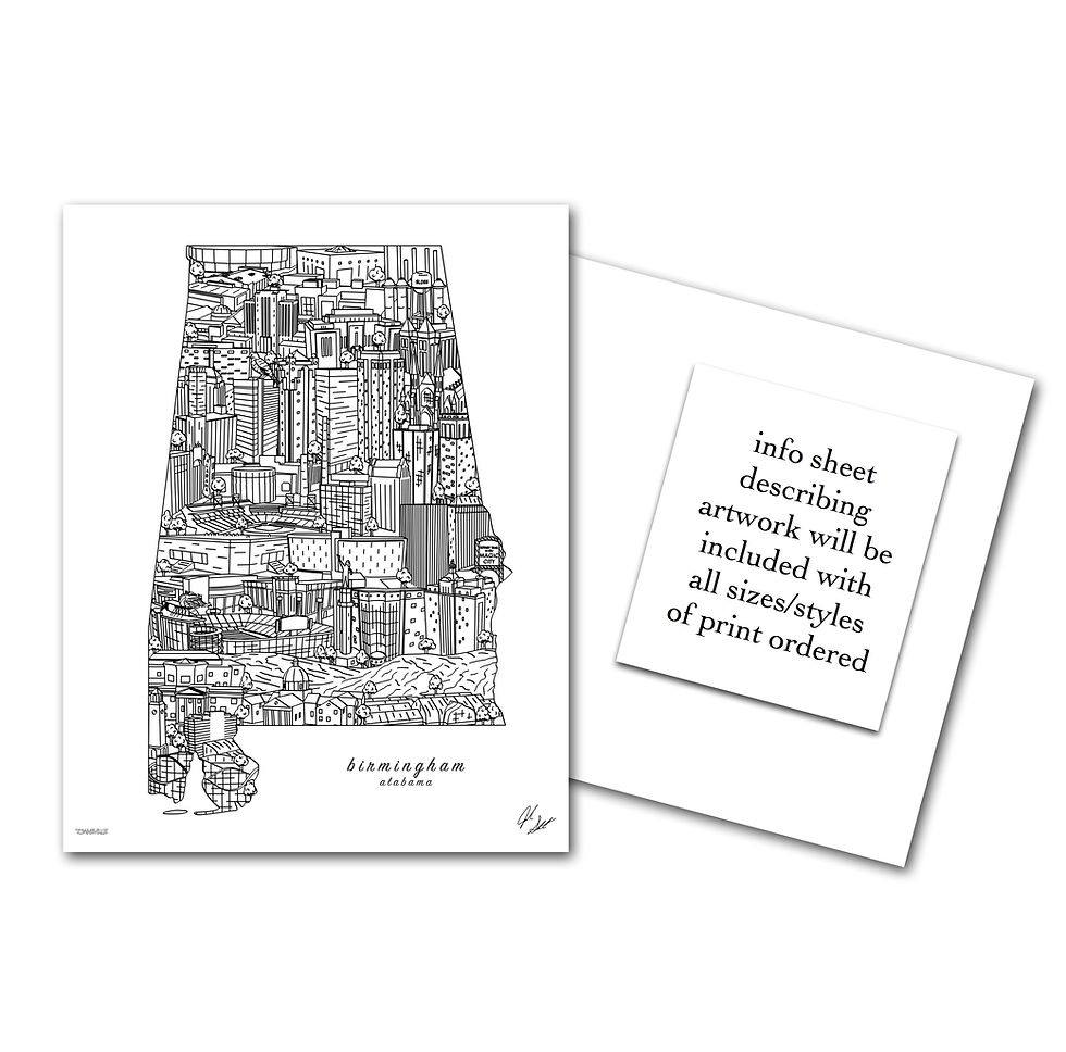 Thumbnail: Birmingham Alabama Art Print