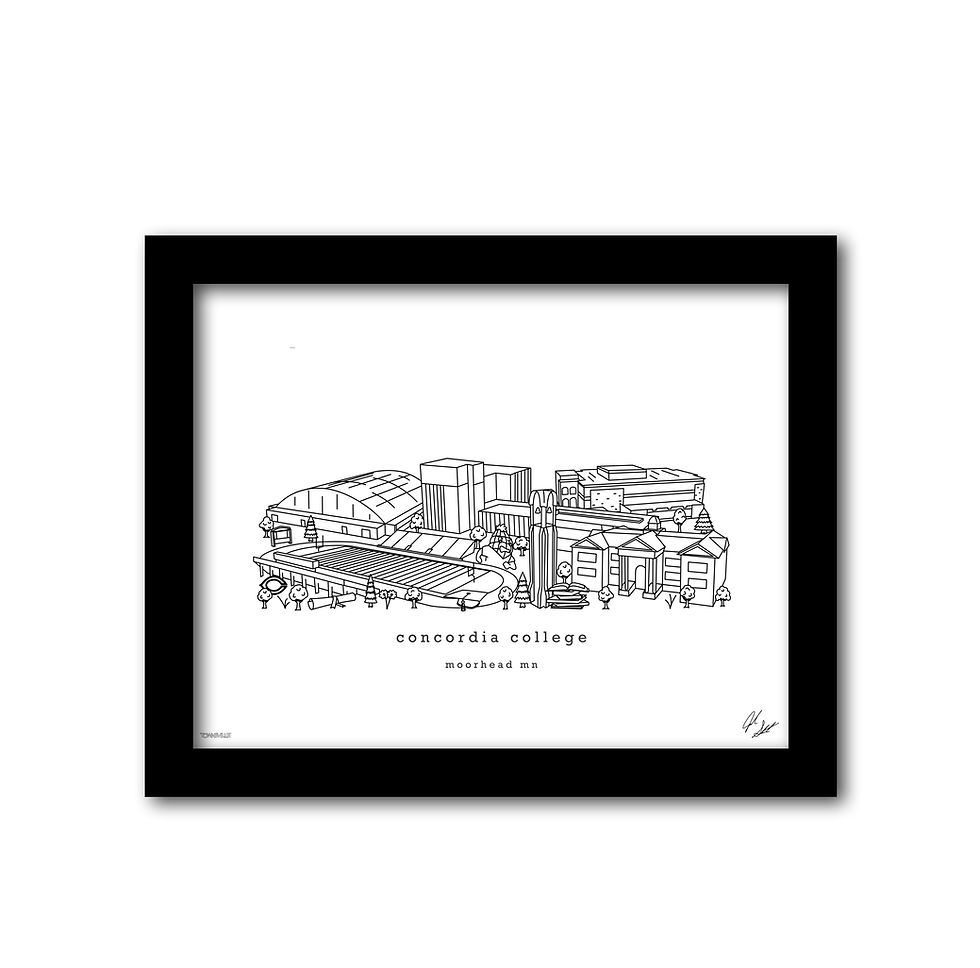 Thumbnail: Concordia College Minimalist Art Print