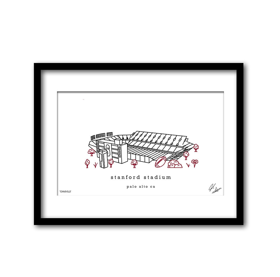 Stanford Stadium Minimalist Wall Decor┃Stanford Cardinals Art Print