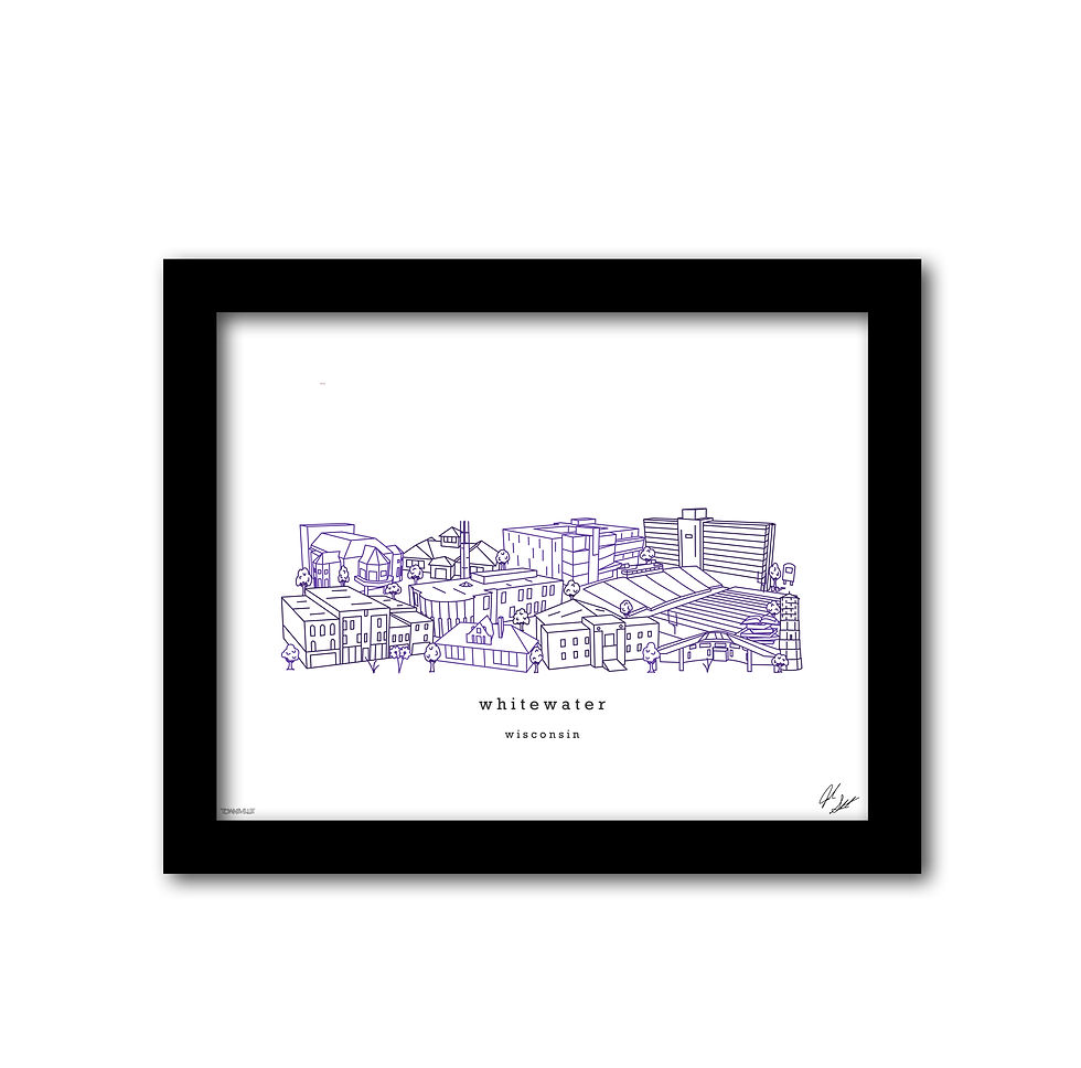Thumbnail: Whitewater Wisconsin Minimalist Art Print