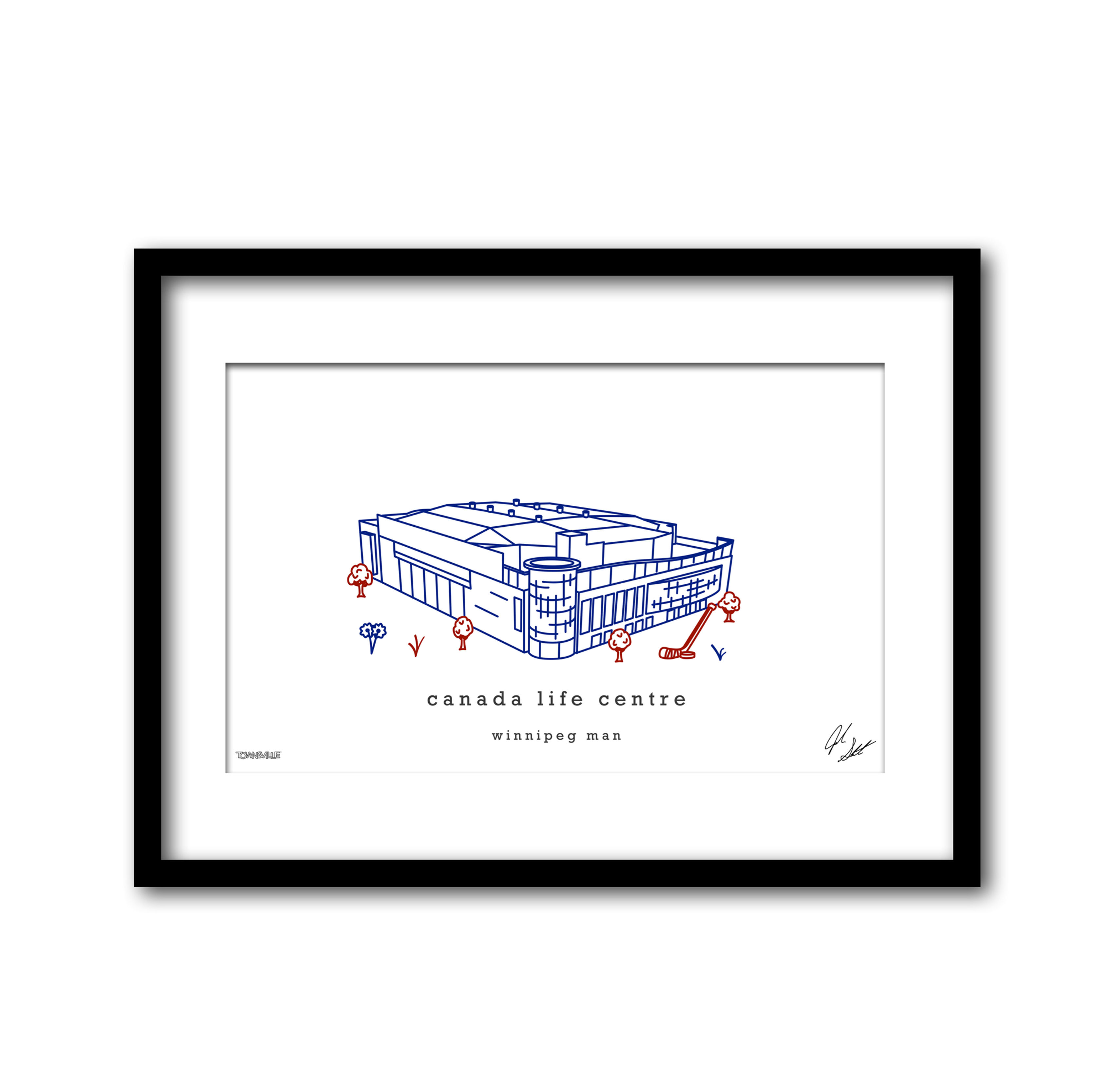 Canada Life Centre Minimalist Wall Decor┃Winnipeg Jets Art Print