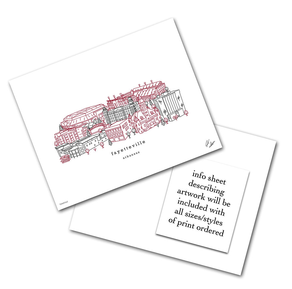 Thumbnail: Fayetteville Arkansas Minimalist Art Print