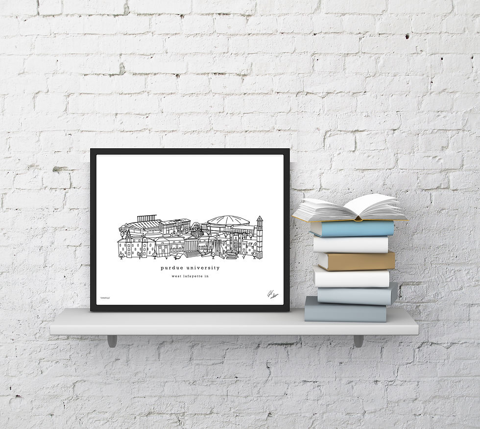 Thumbnail: Purdue University Minimalist Art Print
