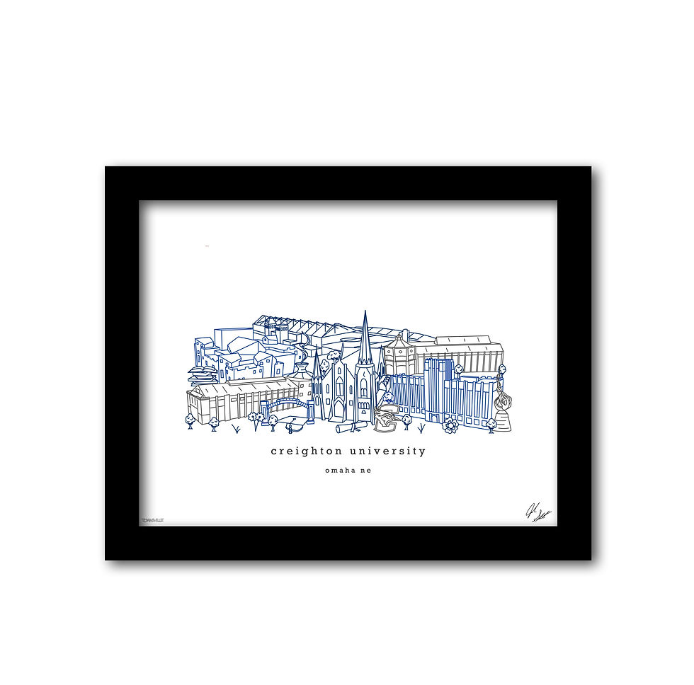 Thumbnail: Creighton University Minimalist Art Print