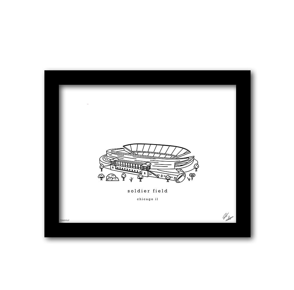 Thumbnail: Soldier Field Minimalist Wall Decor┃Chicago Bears Art Print