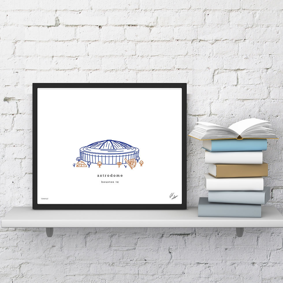 Thumbnail: Astrodome Minimalist Wall Decor┃Houston Astros Art Print