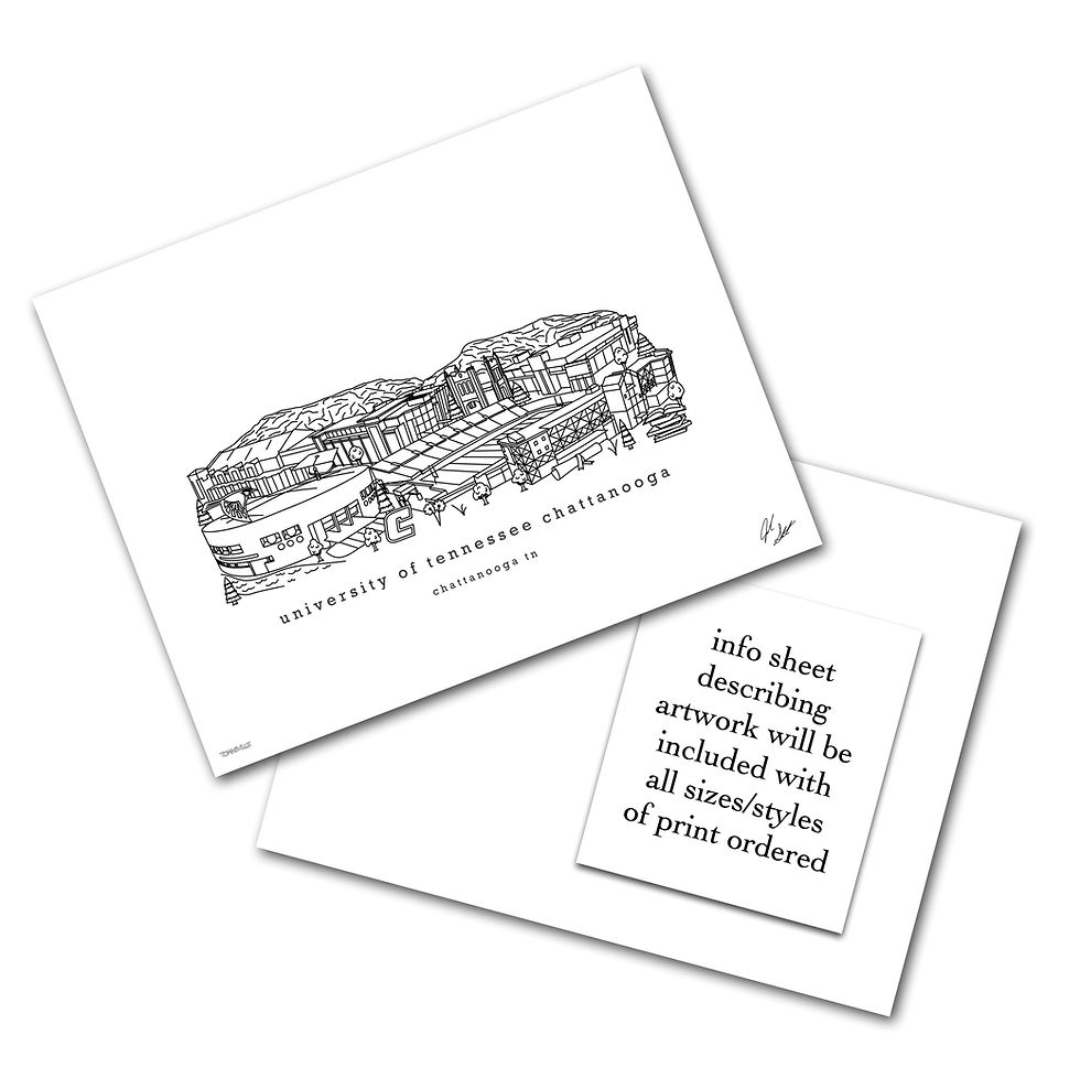 Thumbnail: University of Tennessee Chattanooga Minimalist Art Print