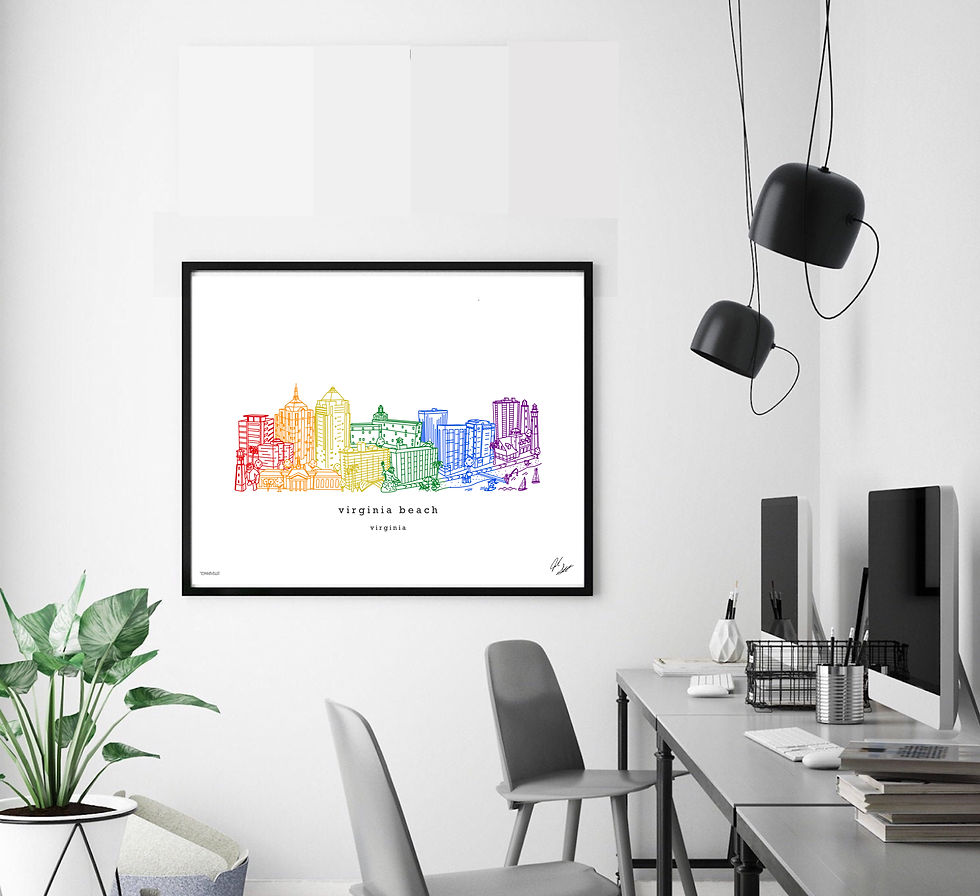 Thumbnail: Virginia Beach Minimalist Art Print