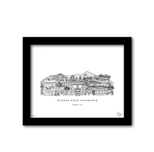 Arizona State University Minimalist Art Print | townsville