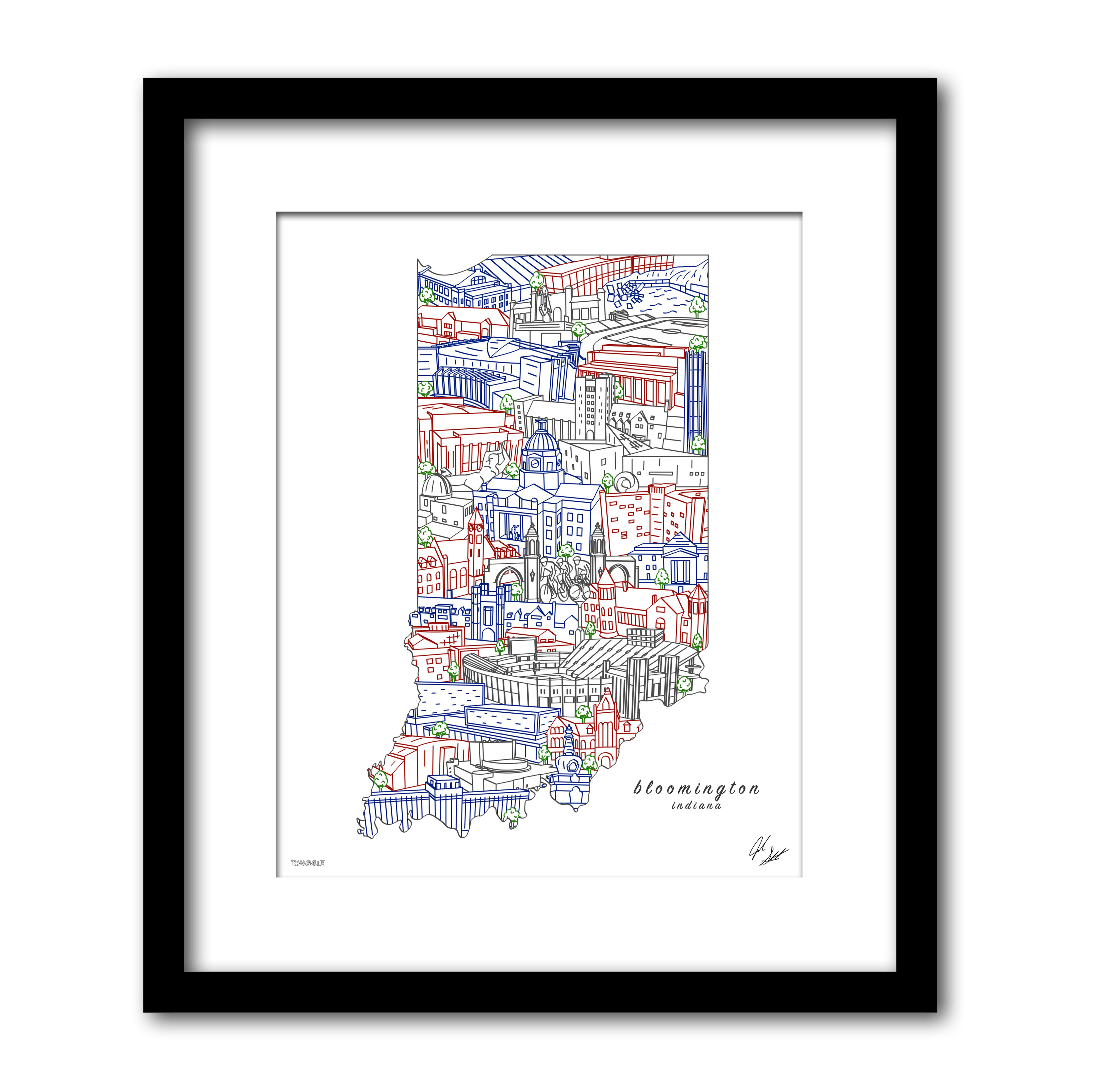 Bloomington Indiana Art Print