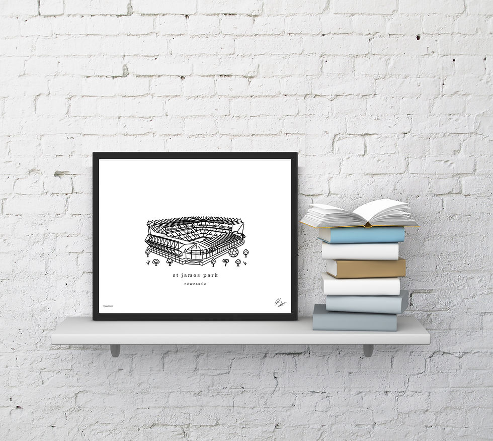 Thumbnail: St James Park Minimalist Wall Decor┃Newcastle United F.C. Art Print