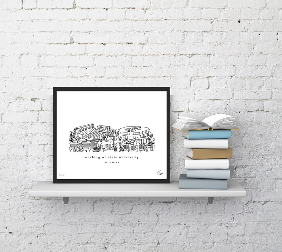 Thumbnail: Washington State University Minimalist Art Print