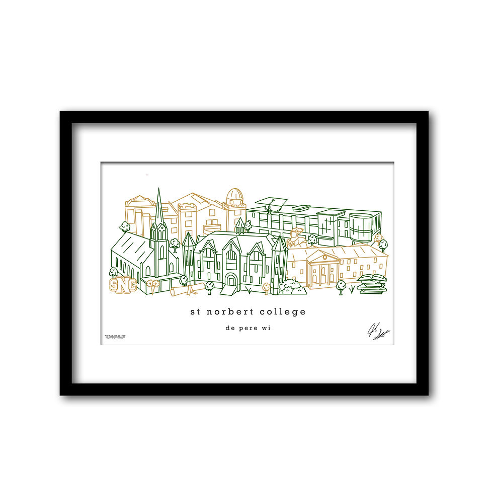 St. Norbert College, Graduation Gift, Wall Art, Decor, Office, Alumni