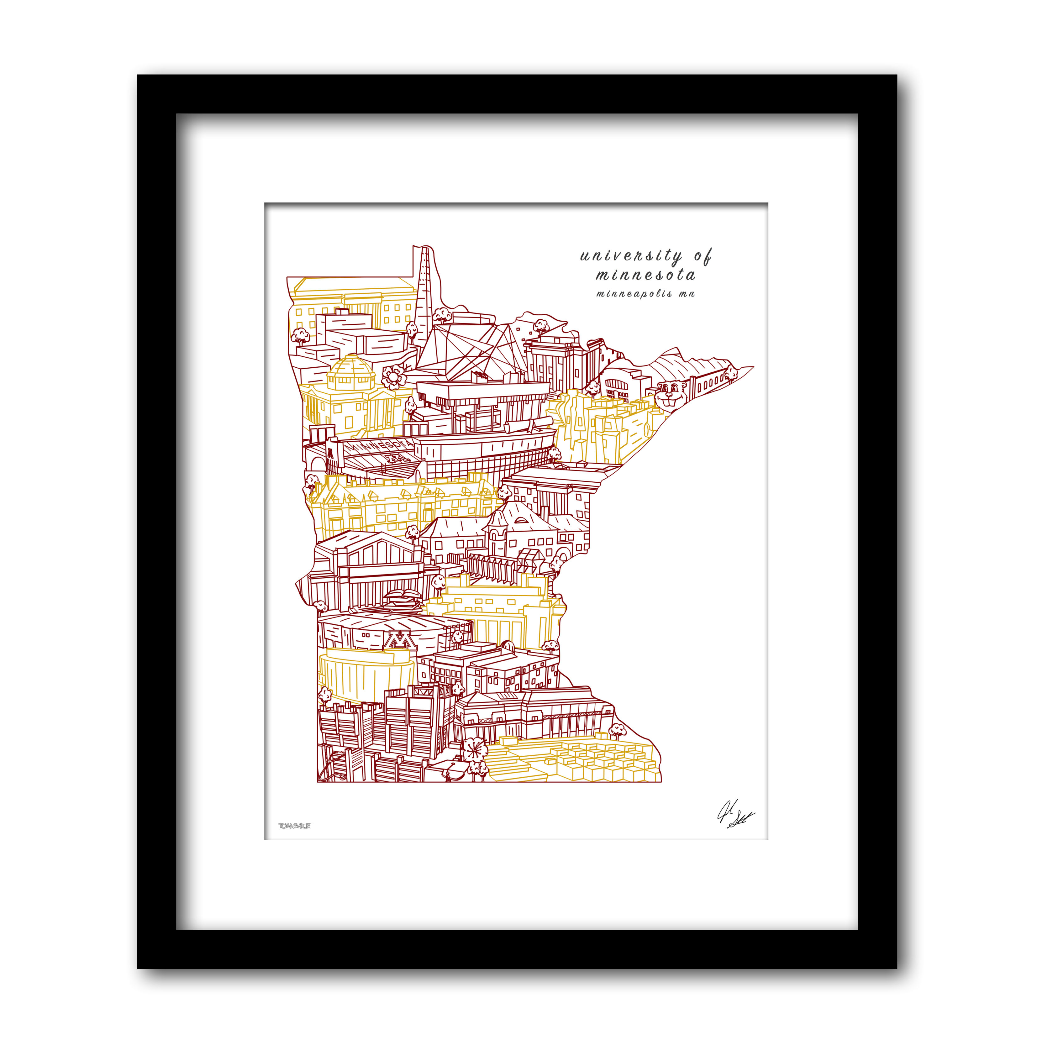 University of Minnesota Art Print