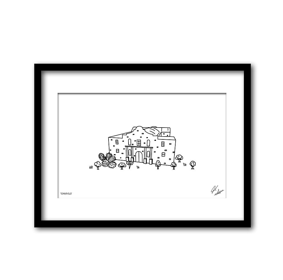 Thumbnail: The Alamo- Minimalist Art Print