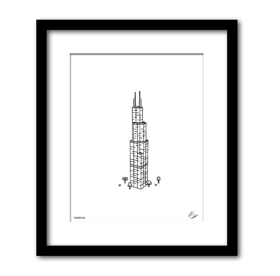 Thumbnail: Chicago’s Willis Tower- Minimalist Art Print