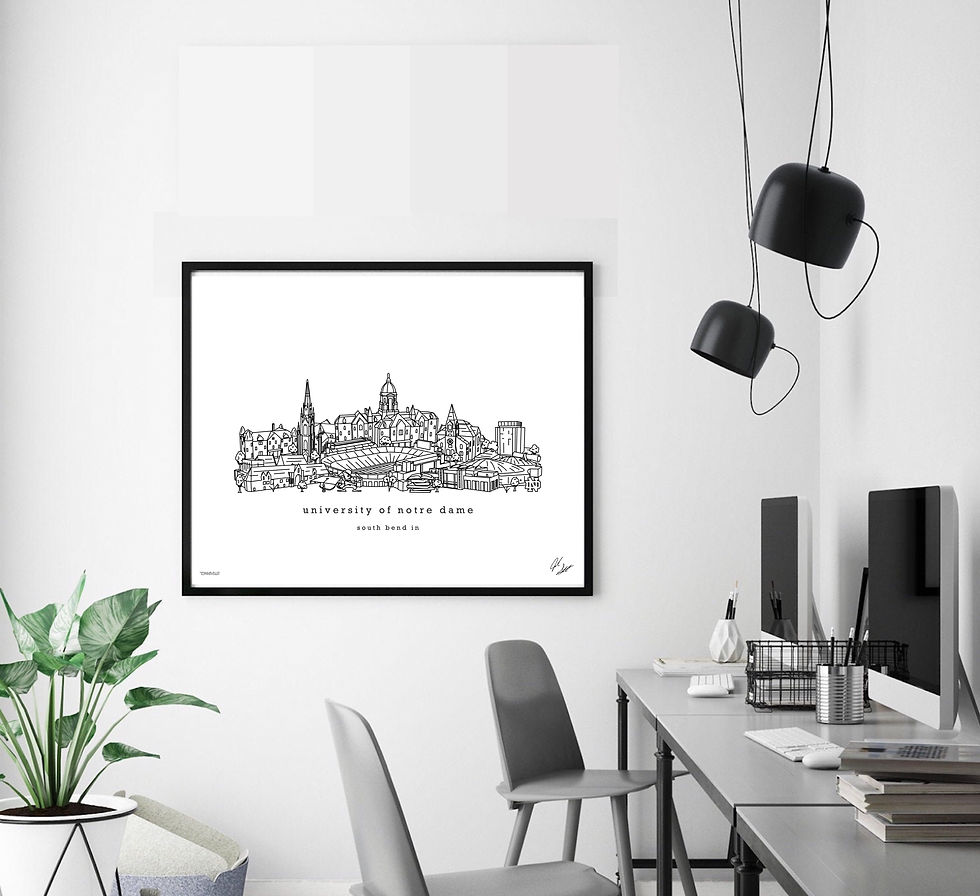 Thumbnail: University of Notre Dame Minimalist Art Print