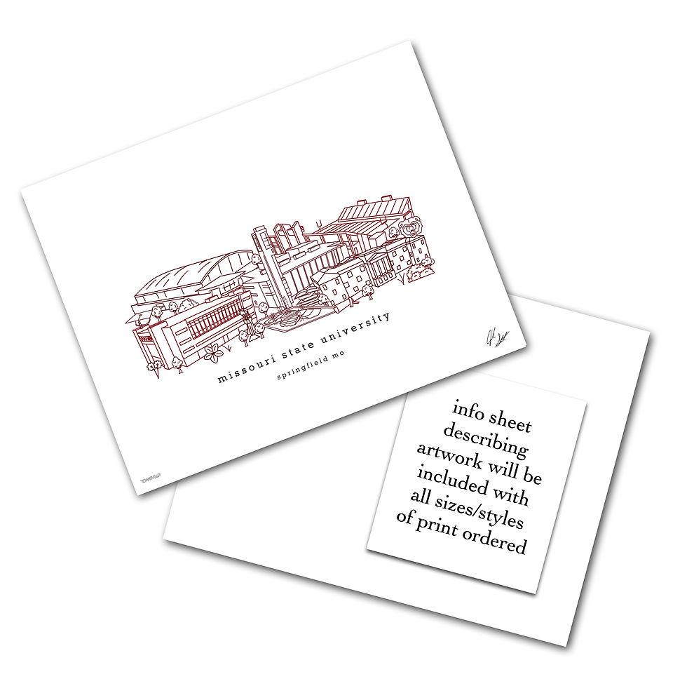 Thumbnail: Missouri State University Minimalist Art Print