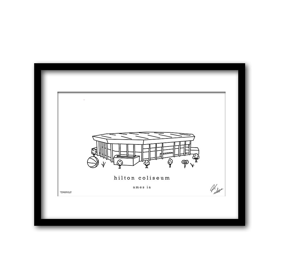 Thumbnail: Hilton Coliseum Minimalist Wall Decor┃Iowa State Cyclones Art Print